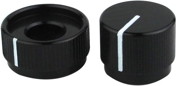 guyker Guitar Aluminum Alloy Dual Concentric Control Knobs - Dome Volume Tone Stacked Knob Replacement for Electric Guitar or Bass (black, 2 piece) - Image 2